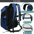 thumbnail image 5 of PetAmi Cat Backpack Carrier, Airline Approved Pet Carrier Backpack for Small Dogs and Large Cats, Soft Sided Collapsible Ventilated with Sherpa Bed for Hiking Travel, Max 18 lbs, Royal Blue, 5 of 8