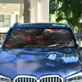 thumbnail image 4 of Qxltty Red Eyes Robot Car Windshield Sunshades Foldable UV Rays Sun Visor Protector Keep Your Vehicle Cool 55×27.6in, 4 of 8