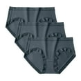 thumbnail image 2 of jobturf Seamless Underwear for Women Breathable High Waist Full Coverage Breifs Soft Stretch No Show Ladies Panties 3 Pack, 2 of 3