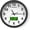 Black Case-Green Led, variant on Wall Clock, Digital Clock, 12" Metal Frame Quartz LED Analog Wall Clock, Light Sensor Auto 1.4'' LED Time or Temperature Display, Battery Powered, Adjustable Brightness, Silent Quiet Sweep Second Han