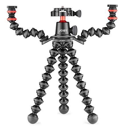 UPC: 0817024015671 | GorillaPod 3K PRO Rig  Includes Stand  BallHead with QR Plate & 2 Arms  6.6 lb Load Capacity  Black/Charcoal/Red