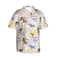 thumbnail image 2 of Daiia Floral Puppy Hawaiian Shirt for Men Gentle Cotton Regular Short Sleeve Casual-3X-Large, 2 of 9