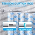 thumbnail image 2 of Tringle de Rideau de Douche - Tringle de Rideau de Douche à Ressort à Tension Réglable en Acier Inoxydable de Qualité Supérieure - Antidérapante Sans Perçage Sans Rouille pour Salle de Bain, 2 of 7
