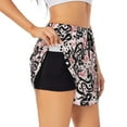 thumbnail image 1 of Balery Black Snake Pantalones cortos deportivos para mujer con forro y dos bolsillos, elásticos, para entrenamiento, gimnasio, yoga-Small, 1 of 7