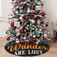 thumbnail image 5 of Lsque Not All Who Wander Are Lost Hiking Print Christmas Tree Skirt, Tree Skirt with Ties or Velcro, Perfect for Holiday Decorations, Halloween, and New Year-30", 5 of 7