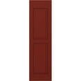 thumbnail image 5 of Ekena Millwork 15"W x 67"H Americraft Two Equal Raised Panel Exterior Real Wood Shutters (Per Pair), Pepper Red, 5 of 10