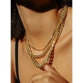 thumbnail image 6 of ChainsHouse 14k Gold Plated Cuban Link Chain Necklace for Men Women Stainless Steel 3mm Chains Choker Necklaces Mens Jewelry Gift, 30 Inches, 6 of 9