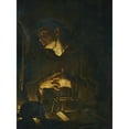 thumbnail image 3 of Francesco Trevisani 14x18 Black Modern Framed Museum Art Print Titled - Saint Francis Praying Before a Crucifix by Candlelight, 3 of 5