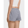 thumbnail image 4 of Women's Gingham Pajama Shorts - Plaid Sleep Shorts, Elastic Waist Lounge & Streetwear Boxers, 4 of 4