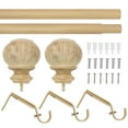 thumbnail image 5 of Better Homes & Gardens 1 in. Natural Wood Poly Single Curtain Rod, 42-120", 5 of 8