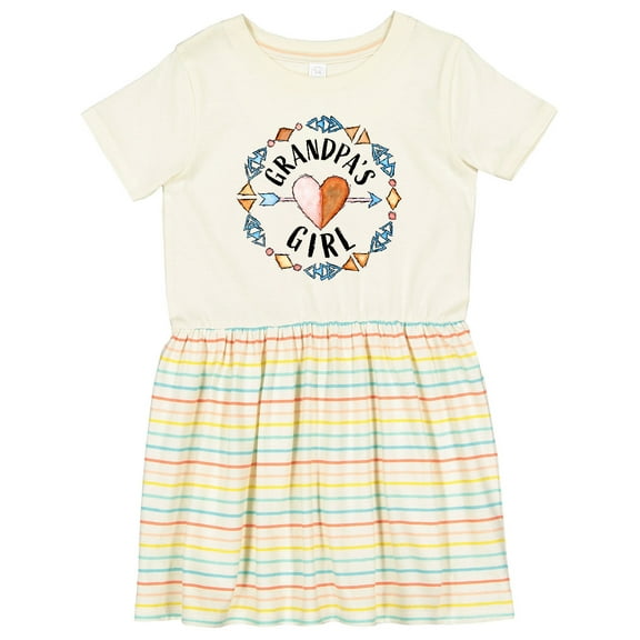 Inktastic Grandpas Girl Arrow, Heart, Circle Girls Toddler Dress