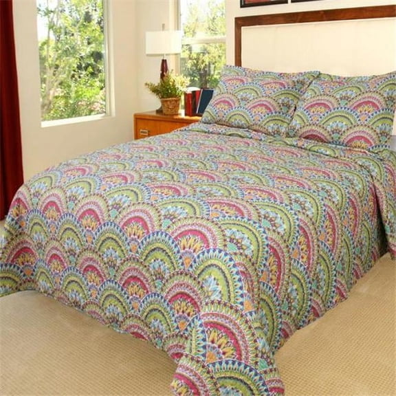 Lavish Home Melanie Quilt 3 Piece Set - Full-Queen
