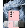 thumbnail image 4 of 3 in 1 for Samsung Galaxy S21 Plus Case, with 2 Pack Screen Protector, with Full Camera Cover Protection，Liquid Silicone Slim Shockproof Protective S21+ Phone Case (Pink), 4 of 12