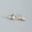 B - Gold with Clear Stone, variant on Sterling Silver Triple Cubic Zirconia Climber Stud Earrings A1293-B - Gold with Clear Stone