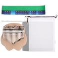 thumbnail image 1 of OULII 1 Set Thumb Piano Music Instrument for Beginners Wood Transparent 17 Keys Portable, 1 of 6