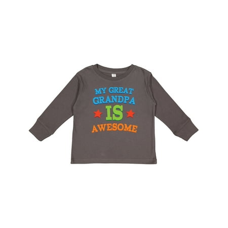 

Inktastic My Great Grandpa is Awesome Grandkid Gift Toddler Boy or Toddler Girl Long Sleeve T-Shirt