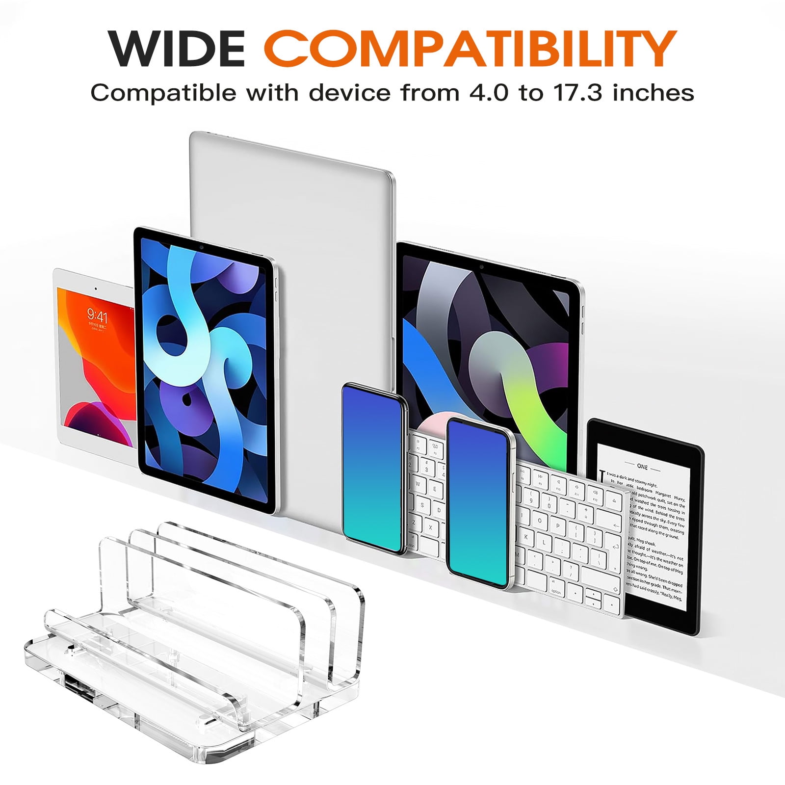 Vertical Laptop Stand Desktop Holder Dock Acrylic Space Saving Laptop Stand for Desk Notebook Accessories