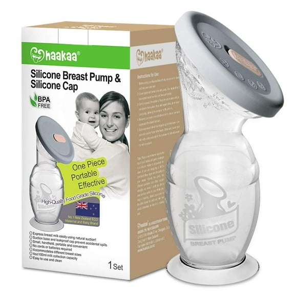 Haakaa Manual Breast Pump Milk Saver 4oz/100ml Lid 4 Fl Oz