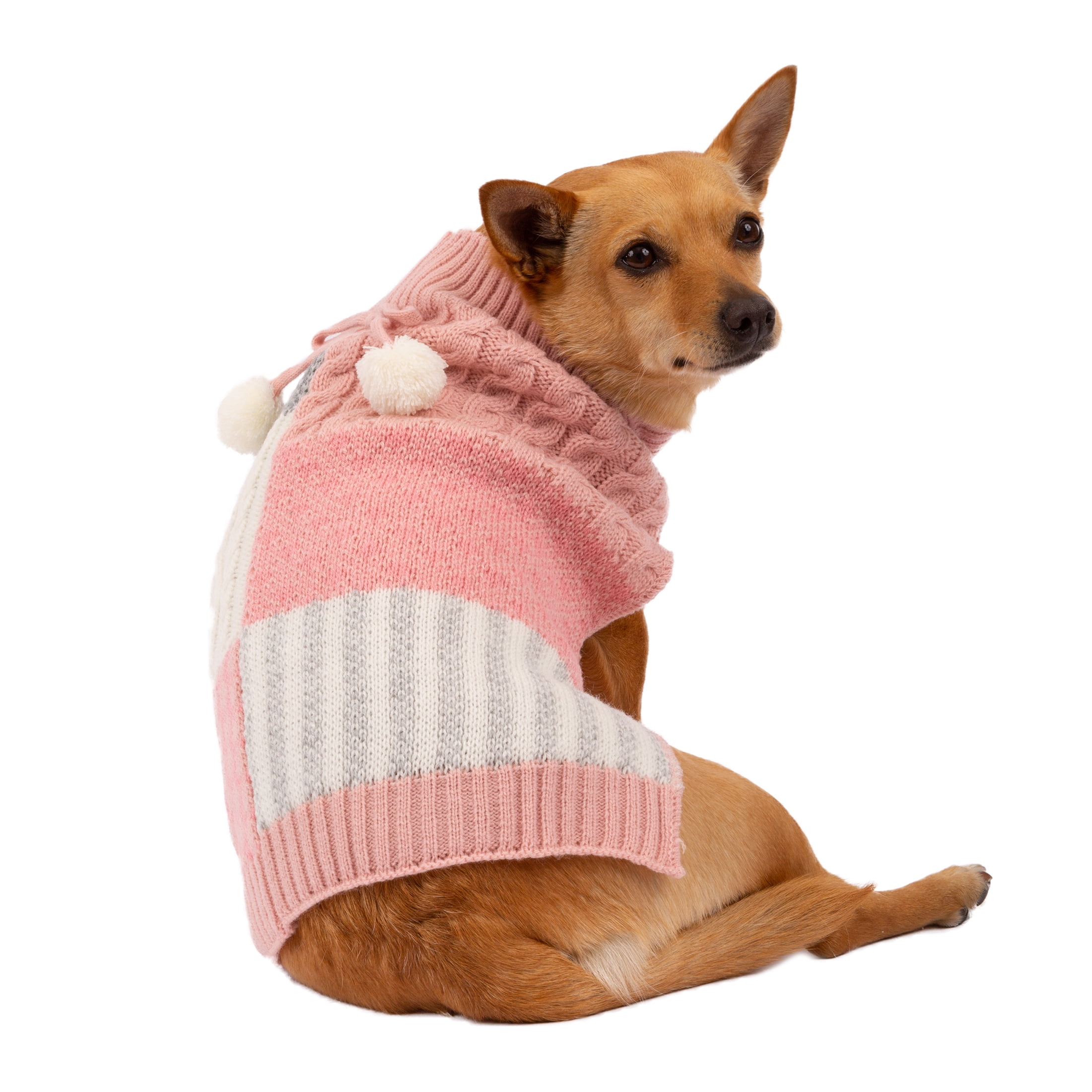 Pink dog sweater sale medium