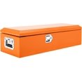 thumbnail image 1 of 39x13x10in Steel Truck Bed Tool Box with Diamond Plate Side Handle and Lock Keys Portable Storage Organizer for Pickup RV Trailer Orange, 1 of 9