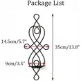 thumbnail image 3 of 1 candelabro montado en la pared de estilo vintage negro, candelabro de hierro creativo, decoraciones de pared para el jardín del hogar, candelabro montado en la pared, 3 of 5