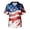 Blue, variant on Patriotic America 250th Anniversary Scrub Top for Men 4th of July Stars and Stripes V-Neck Nurse Uniform