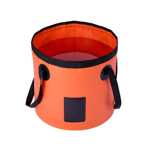 5/3.2 Gallon Foldable Car Wash Bucket Cleaning Bucket for Fishing, Camping, Gardening, Storage, Portable Wash Basin for RV Household Essentials & Outdoor Supplies(Orange)