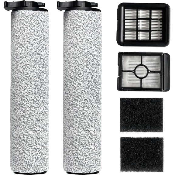 Replacement Brush Roller Filter Set For Bissell CrossWave HF3 3654 3649A Vacuum Cleaner, Efficient Cleaner Filter Set Compatible with Bissell HF3 (2 Brush Roller and 2 Filter and 2 Sponges)