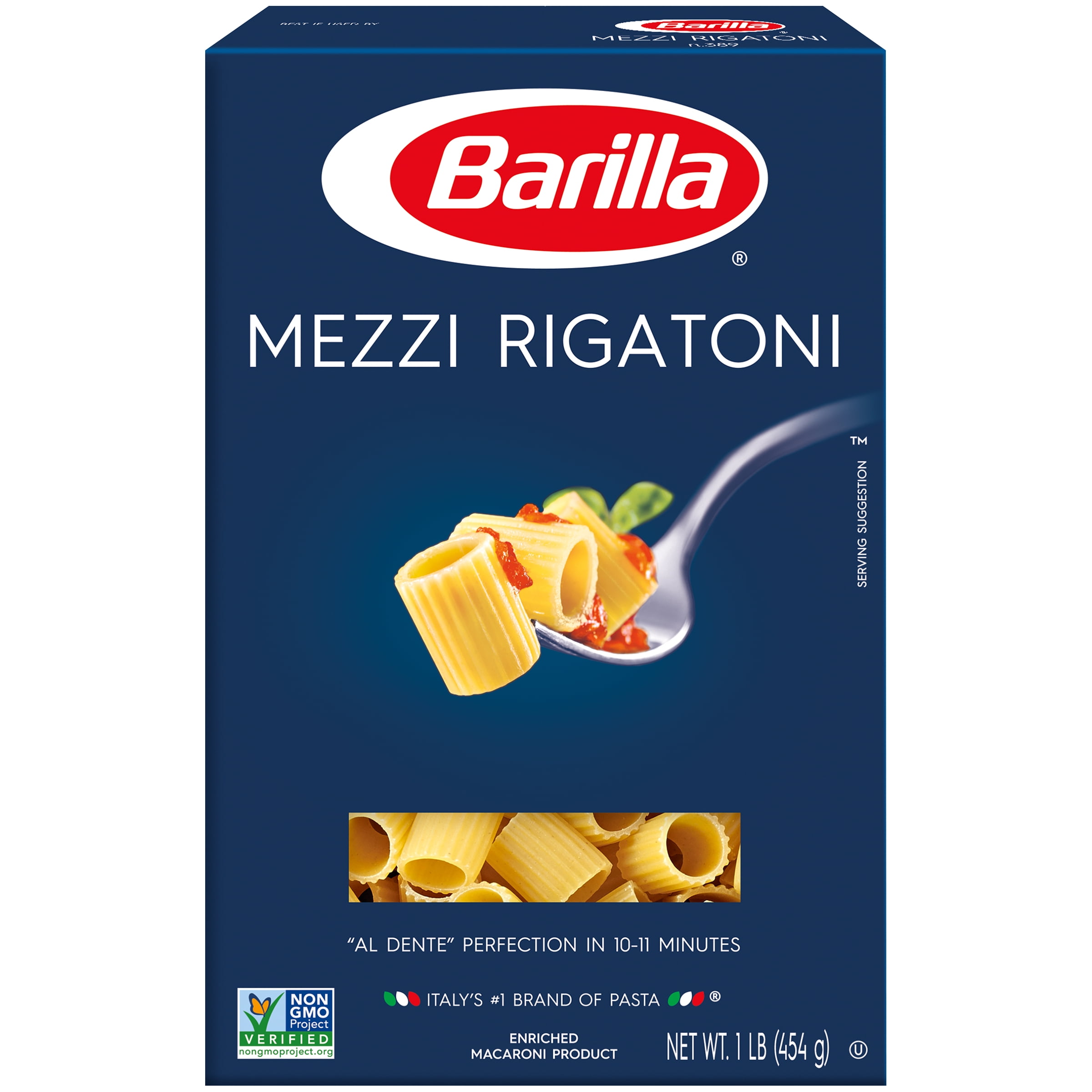 Barilla Mezzi Rigatoni Pasta, 1 lb