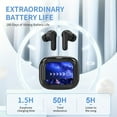thumbnail image 4 of Touchscreen Bluetooth 5.4 Earbuds with Smart Charging Case, Noise Cancelling Wireless Headphones, 5 EQ Modes, 5H Playtime, USB-C Fast Charging - Black/White/Khaki/Blue, 4 of 9