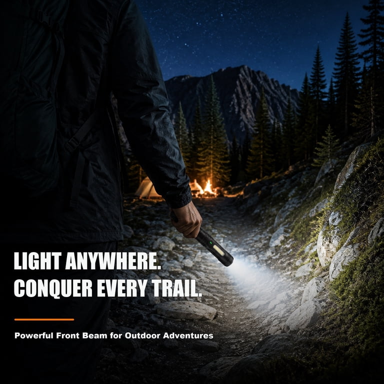 Amumu Rechargeable LED Flashlight with COB Work Light photo 8