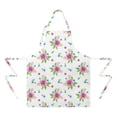 thumbnail image 2 of Pioneer Flower Floral Print Pattern Apron for Women and Men, Cotton Linen Waterproof with Pockets, Adjustable, 33x27 Inch for Kitchen, Gardening, BBQ, Salon, 2 of 6