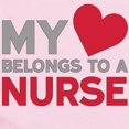 thumbnail image 2 of CafePress - My Heart Belongs To A Nurse Body Suit - Long Sleeve Cotton Baby Bodysuit, 2 of 4