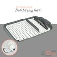 thumbnail image 2 of Kitchen Details 2 Tone Self Draining Dish Rack 16" L, Gray, 2 of 6