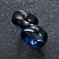 thumbnail image 2 of Smart Temperature Couple Ring Sterling Metal Temperature Display Wedding Rings, 2 of 6