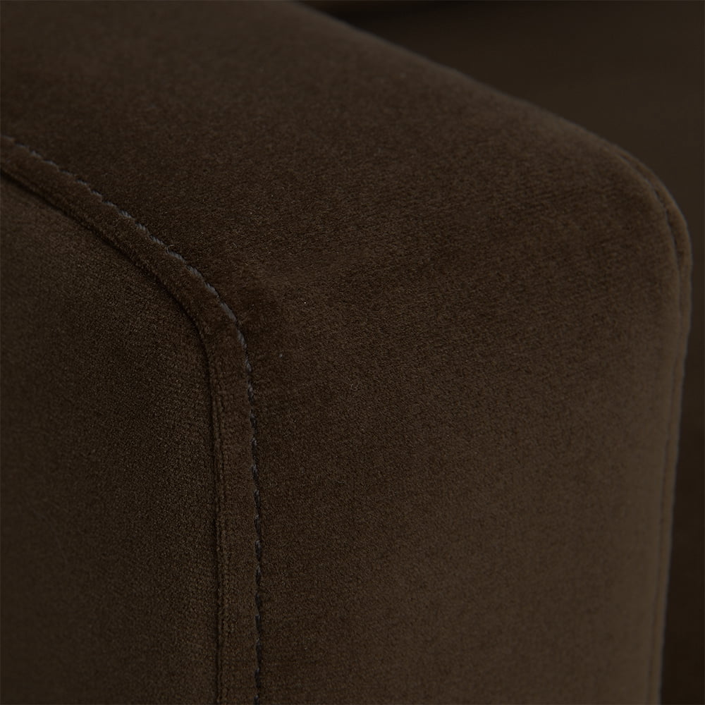 Ally Polyester Mid-Century Modern Armchair, Brown
