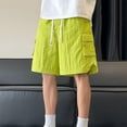 thumbnail image 3 of Men's 5" Running Shorts Quick Dry Athletic Workout Gym Shorts with Cargo Pockets Green, 3 of 4