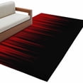 thumbnail image 2 of Rectangle Area Rugs 4 x 6 Ft, Dark Red Black Ombre Non-Slip Residential Carpet, Modern Abstract Art Striped Gradient Indoor Crawling Mats Runner Rugs for Living Room/Dining Room/Bedroom, 2 of 9