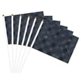 thumbnail image 4 of Handheld Flag Double-Sided Hand Waving Flag 8.2×5.5in Used For Team Activities Or Decoration In Decorative Places Argyle Plaid Darkslateblue_1 Six Piece, 4 of 8