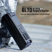 IMALENT BL70 Small Flashlight, 6000 Lumens, Dual Light Source, EDC Flashlights, Black Aluminum Alloy