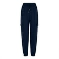 thumbnail image 5 of USNSM Women's Lightweight Cargo Pants Quick Dry Joggers Pants Elastic Waist and Water-Resistant Hiking Pants with Pockets Navy M, 5 of 8