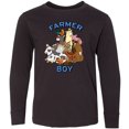 thumbnail image 3 of Inktastic Farmer Boy with Happy Farm Animals Long Sleeve Youth T-Shirt, 3 of 5