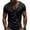 Black, variant on Yiaimeir Men's American Slim Trend Deep V-neck Button WithT-Shirt Streetwear,Size M-3XL