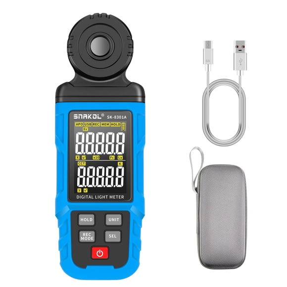 Medidor de Luz SNAKOL SK-8301A 200,000 Lux CCT USB