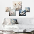 thumbnail image 2 of Designart "Simplistic Ash And Taupe Cherry Blossom" Cherry Blossom Wall Art Set Of 5 - Grey Traditional For Bedroom Wall Art Set, 2 of 6
