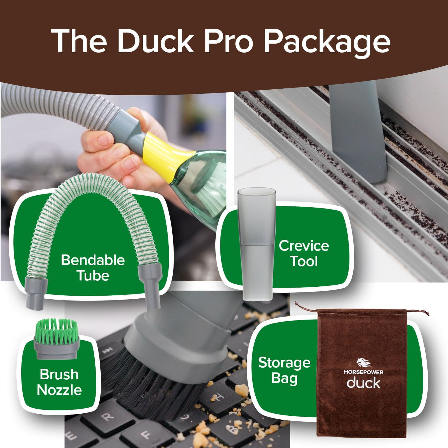Duck Compact Cordless Vacuum by Horsepower, Gold Edition, Ultra-Powerful Upgraded Battery for Extra-Long Run Time, AS SEEN ON TV, Strong Suction, Easy to Store, Portable & Rechargeable. Home & Auto