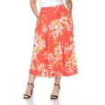 thumbnail image 4 of White Mark Women's Plus Size Floral Midi Skirt, 4 of 4