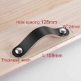 thumbnail image 3 of 8 Pieces Black Leather Handles 128 Mm Leather Cabinet Pulls, Drawer Pulls, Cupboard Pulls Leather Handles For Cabinet Drawer Furniture, 3 of 5