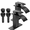 Matte Black, variant on 2-Pack Brushed Nickel Waterfall Bathroom Faucets, Single Handle Single Hole Vanity Sink Faucet with Pop Up Drain Assembly, Modern Lavatory Basin Faucets for Bathroom Sink