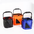 thumbnail image 1 of LJNYFDC Fishing Storage Container Collapsible Fishing Bucket Box Large Capacity Zipper Closure Mesh Cover Design Ergonomic Handle Fishing Bucket Live Fish Storage, 1 of 6